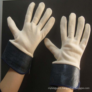 men cow split leather working safety gloves